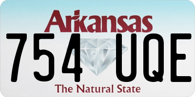 AR license plate 754UQE