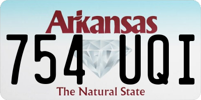 AR license plate 754UQI