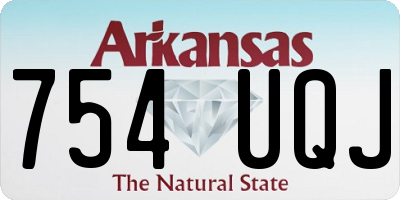 AR license plate 754UQJ