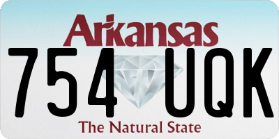AR license plate 754UQK
