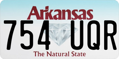 AR license plate 754UQR