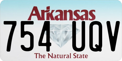 AR license plate 754UQV
