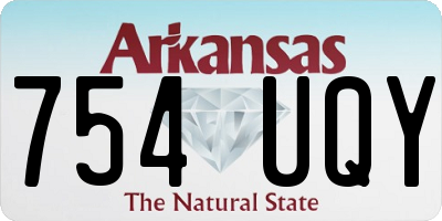 AR license plate 754UQY