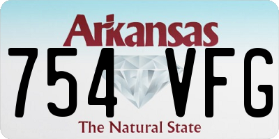 AR license plate 754VFG