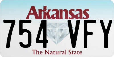 AR license plate 754VFY