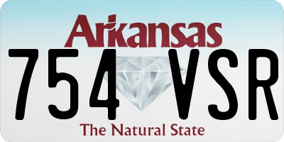 AR license plate 754VSR