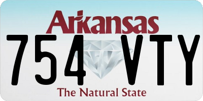 AR license plate 754VTY