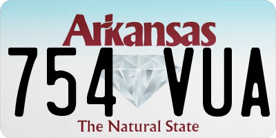 AR license plate 754VUA