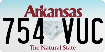 AR license plate 754VUC