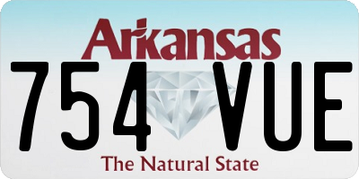 AR license plate 754VUE