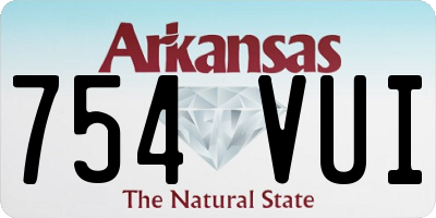AR license plate 754VUI
