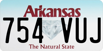 AR license plate 754VUJ