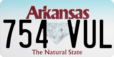 AR license plate 754VUL