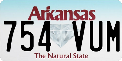 AR license plate 754VUM
