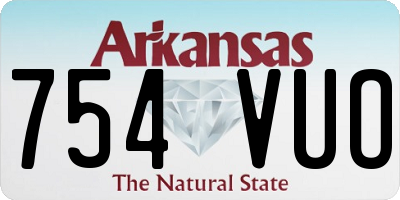 AR license plate 754VUO