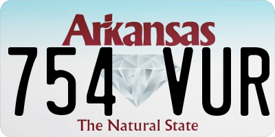 AR license plate 754VUR