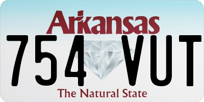 AR license plate 754VUT