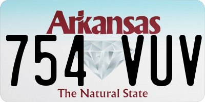 AR license plate 754VUV
