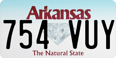 AR license plate 754VUY