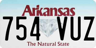 AR license plate 754VUZ