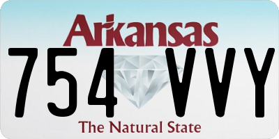 AR license plate 754VVY
