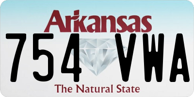 AR license plate 754VWA