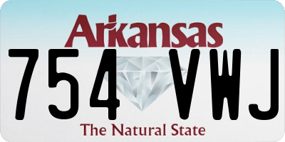 AR license plate 754VWJ