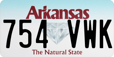 AR license plate 754VWK