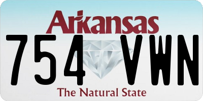 AR license plate 754VWN