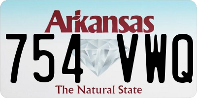 AR license plate 754VWQ