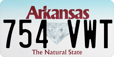 AR license plate 754VWT
