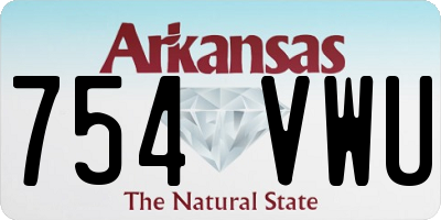 AR license plate 754VWU