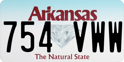 AR license plate 754VWW