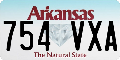 AR license plate 754VXA