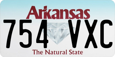 AR license plate 754VXC
