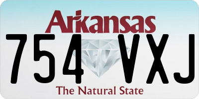 AR license plate 754VXJ