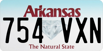 AR license plate 754VXN