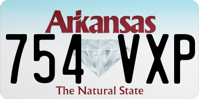 AR license plate 754VXP