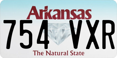 AR license plate 754VXR