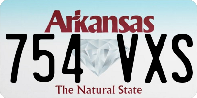 AR license plate 754VXS