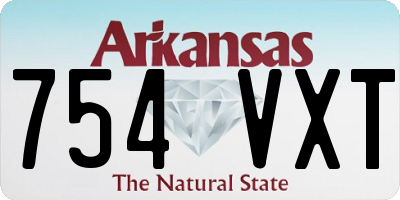 AR license plate 754VXT