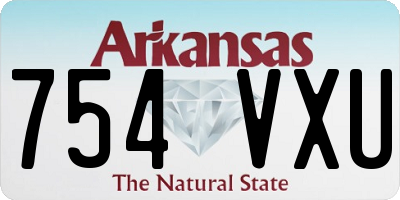 AR license plate 754VXU
