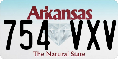 AR license plate 754VXV