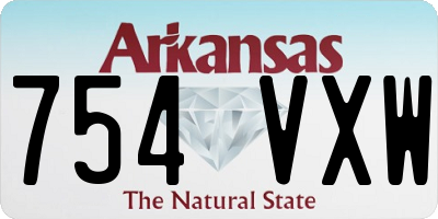 AR license plate 754VXW