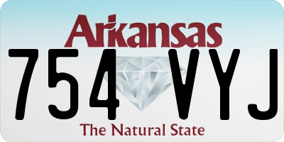 AR license plate 754VYJ