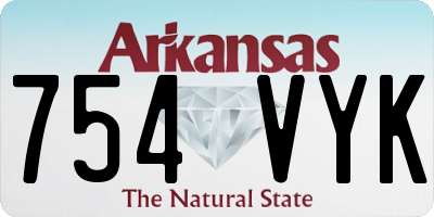 AR license plate 754VYK