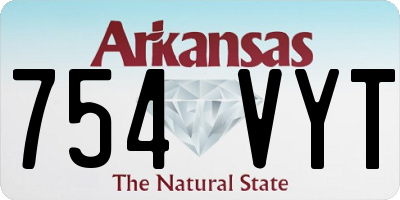 AR license plate 754VYT
