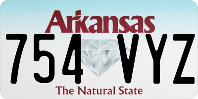 AR license plate 754VYZ