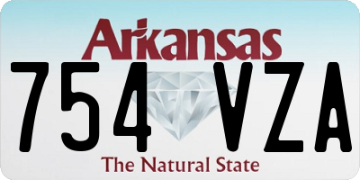 AR license plate 754VZA