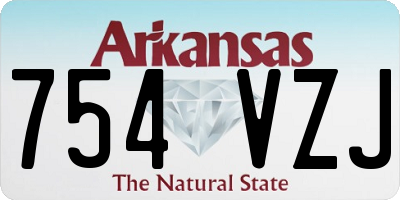 AR license plate 754VZJ